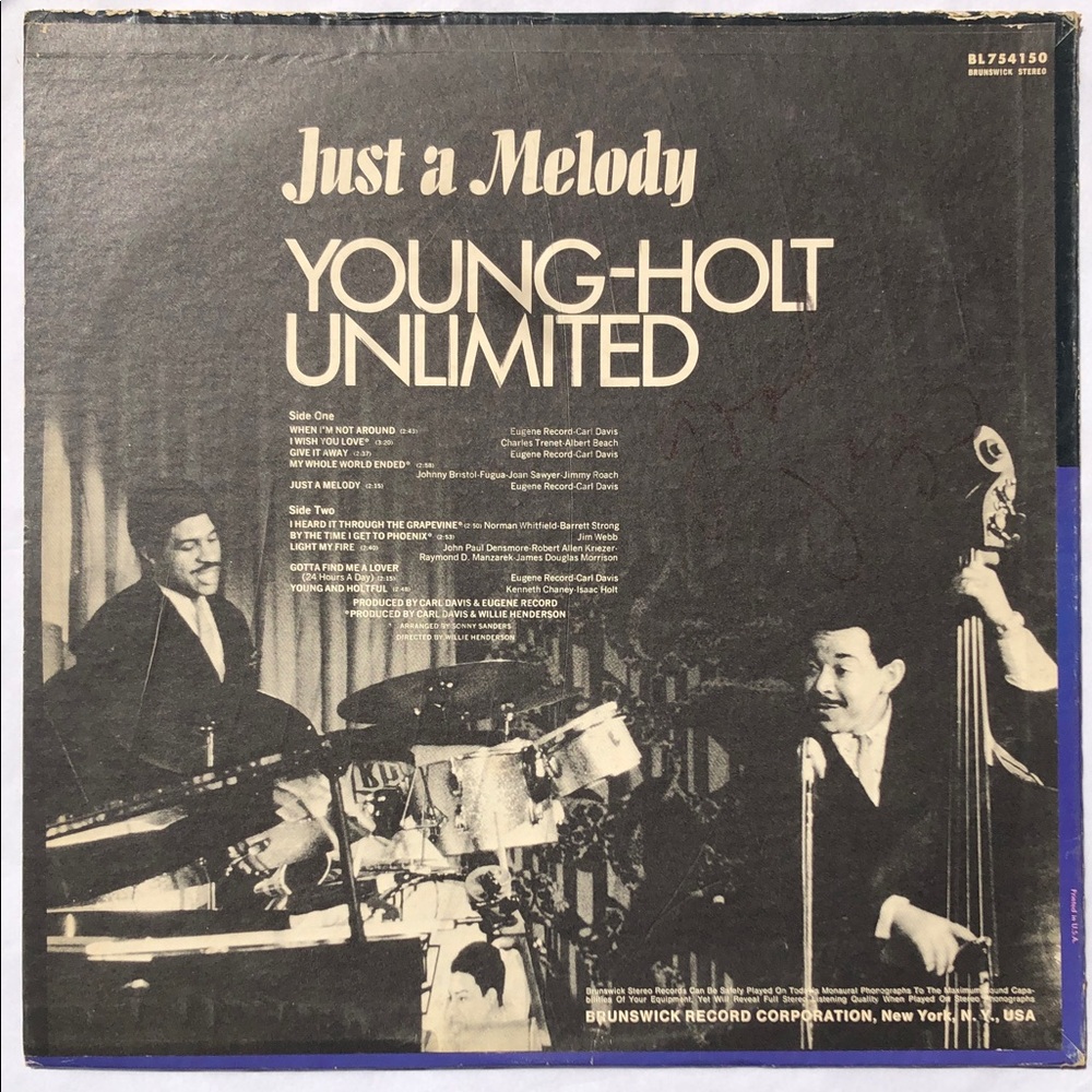 Young-Holt Unlimited Just a Melody Vinyl Lp Record Album Jazz Music ‘69